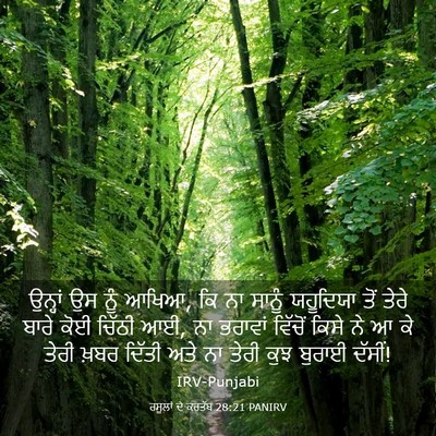 Picture 03 - ਰਸੂਲਾਂ ਦੇ ਕਰਤੱਬ 28:21 PANIRV - ਉਨ੍ਹਾਂ ਉਸ ਨੂੰ ਆਖਿਆ, - Bible Verse Picture