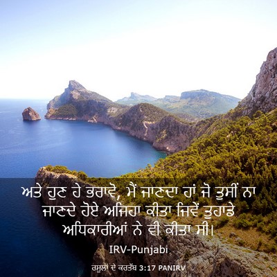 Picture 03 - ਰਸੂਲਾਂ ਦੇ ਕਰਤੱਬ 3:17 PANIRV - ਅਤੇ ਹੁਣ ਹੇ ਭਰਾਵੋ, - Bible Verse Picture
