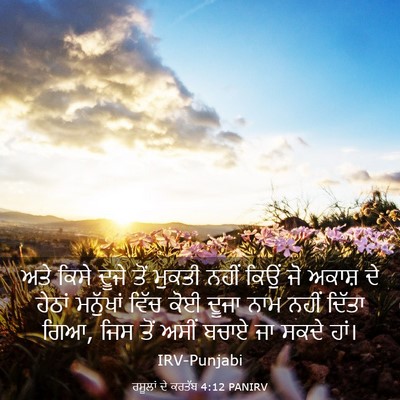 Picture 03 - ਰਸੂਲਾਂ ਦੇ ਕਰਤੱਬ 4:12 PANIRV - ਅਤੇ ਕਿਸੇ ਦੂਜੇ ਤੋਂ - Bible Verse Picture