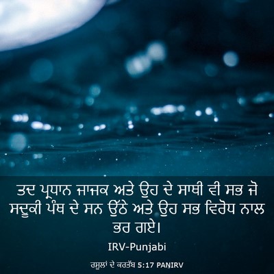Picture 03 - ਰਸੂਲਾਂ ਦੇ ਕਰਤੱਬ 5:17 PANIRV - ਤਦ ਪ੍ਰਧਾਨ ਜਾਜਕ ਅਤੇ - Bible Verse Picture