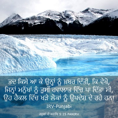 Picture 03 - ਰਸੂਲਾਂ ਦੇ ਕਰਤੱਬ 5:25 PANIRV - ਤਦ ਕਿਸੇ ਆ ਕੇ ਉਨ੍ਹਾਂ - Bible Verse Picture