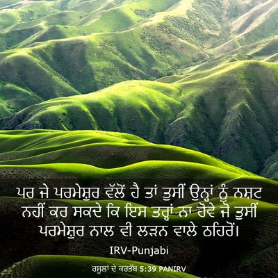 Picture 03 - ਰਸੂਲਾਂ ਦੇ ਕਰਤੱਬ 5:39 PANIRV - ਪਰ ਜੇ ਪਰਮੇਸ਼ੁਰ - Bible Verse Picture