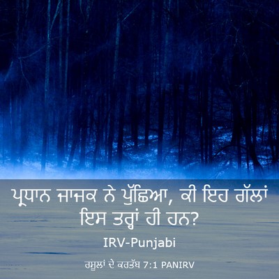 Picture 03 - ਰਸੂਲਾਂ ਦੇ ਕਰਤੱਬ 7:1 PANIRV - ਪ੍ਰਧਾਨ ਜਾਜਕ ਨੇ - Bible Verse Picture