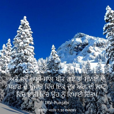 Picture 03 - ਰਸੂਲਾਂ ਦੇ ਕਰਤੱਬ 7:30 PANIRV - ਅਤੇ ਜਦੋਂ ਚਾਲ੍ਹੀ - Bible Verse Picture