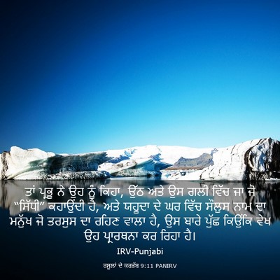 Picture 03 - ਰਸੂਲਾਂ ਦੇ ਕਰਤੱਬ 9:11 PANIRV - ਤਾਂ ਪ੍ਰਭੂ ਨੇ ਉਹ ਨੂੰ - Bible Verse Picture