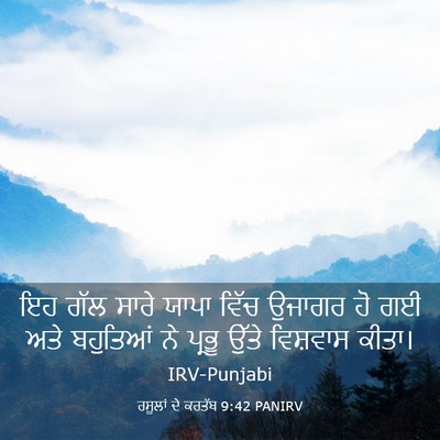 Picture 03 - ਰਸੂਲਾਂ ਦੇ ਕਰਤੱਬ 9:42 PANIRV - ਇਹ ਗੱਲ ਸਾਰੇ ਯਾਪਾ - Bible Verse Picture