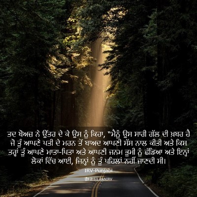 Picture 03 - ਰੁੱਤ 2:11 PANIRV - ਤਦ ਬੋਅਜ਼ ਨੇ ਉੱਤਰ ਦੇ - Bible Verse Picture