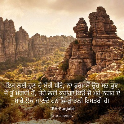 Picture 03 - ਰੁੱਤ 3:11 PANIRV - ਇਸ ਲਈ ਹੁਣ ਹੇ ਮੇਰੀ - Bible Verse Picture
