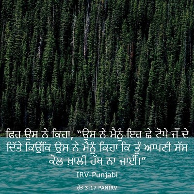 Picture 03 - ਰੁੱਤ 3:17 PANIRV - ਫਿਰ ਉਸ ਨੇ ਕਿਹਾ, “ਉਸ - Bible Verse Picture