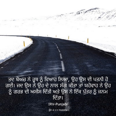 Picture 03 - ਰੁੱਤ 4:13 PANIRV - ਤਦ ਬੋਅਜ਼ ਨੇ ਰੂਥ ਨੂੰ - Bible Verse Picture