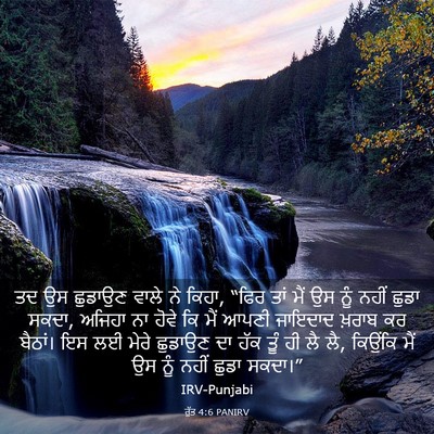 Picture 03 - ਰੁੱਤ 4:6 PANIRV - ਤਦ ਉਸ ਛੁਡਾਉਣ ਵਾਲੇ - Bible Verse Picture