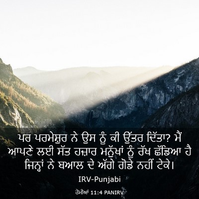 Picture 03 - ਰੋਮੀਆਂ 11:4 PANIRV - ਪਰ ਪਰਮੇਸ਼ੁਰ ਨੇ ਉਸ - Bible Verse Picture
