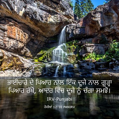 Picture 03 - ਰੋਮੀਆਂ 12:10 PANIRV - ਭਾਈਚਾਰੇ ਦੇ ਪਿਆਰ - Bible Verse Picture
