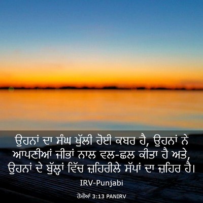 Picture 03 - ਰੋਮੀਆਂ 3:13 PANIRV - ਉਹਨਾਂ ਦਾ ਸੰਘ ਖੁੱਲੀ - Bible Verse Picture