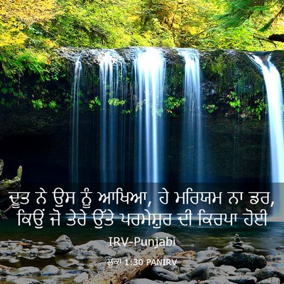 Picture 03 - ਲੂਕਾ 1:30 PANIRV - ਦੂਤ ਨੇ ਉਸ ਨੂੰ ਆਖਿਆ, - Bible Verse Picture