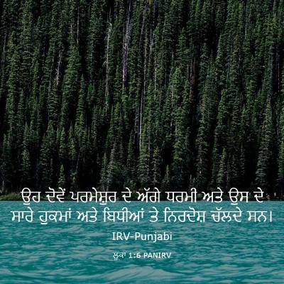 Picture 03 - ਲੂਕਾ 1:6 PANIRV - ਉਹ ਦੋਵੇਂ ਪਰਮੇਸ਼ੁਰ - Bible Verse Picture