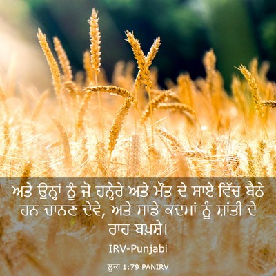 Picture 03 - ਲੂਕਾ 1:79 PANIRV - ਅਤੇ ਉਨ੍ਹਾਂ ਨੂੰ ਜੋ - Bible Verse Picture