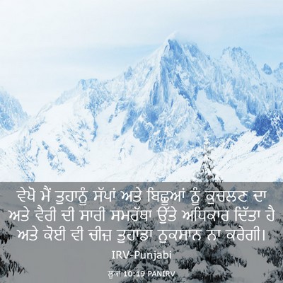 Picture 03 - ਲੂਕਾ 10:19 PANIRV - ਵੇਖੋ ਮੈਂ ਤੁਹਾਨੂੰ - Bible Verse Picture