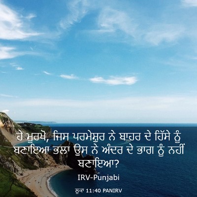 Picture 03 - ਲੂਕਾ 11:40 PANIRV - ਹੇ ਮੂਰਖੋ, ਜਿਸ - Bible Verse Picture