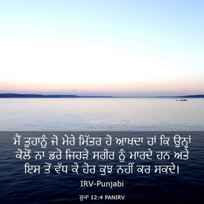 Picture 03 - ਲੂਕਾ 12:4 PANIRV - ਮੈਂ ਤੁਹਾਨੂੰ ਜੋ - Bible Verse Picture