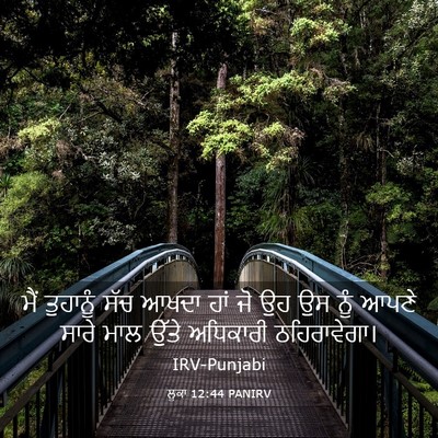 Picture 03 - ਲੂਕਾ 12:44 PANIRV - ਮੈਂ ਤੁਹਾਨੂੰ ਸੱਚ - Bible Verse Picture