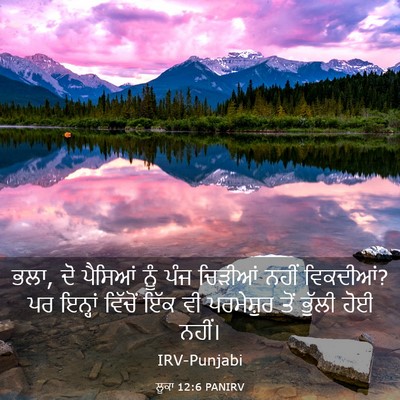 Picture 03 - ਲੂਕਾ 12:6 PANIRV - ਭਲਾ, ਦੋ ਪੈਸਿਆਂ ਨੂੰ - Bible Verse Picture