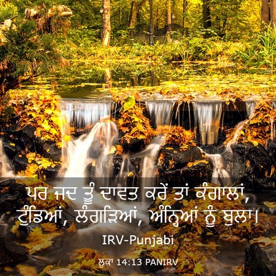 Picture 03 - ਲੂਕਾ 14:13 PANIRV - ਪਰ ਜਦ ਤੂੰ ਦਾਵਤ ਕਰੇਂ - Bible Verse Picture