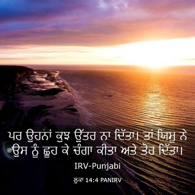 Picture 03 - ਲੂਕਾ 14:4 PANIRV - ਪਰ ਉਹਨਾਂ ਕੁਝ ਉੱਤਰ - Bible Verse Picture