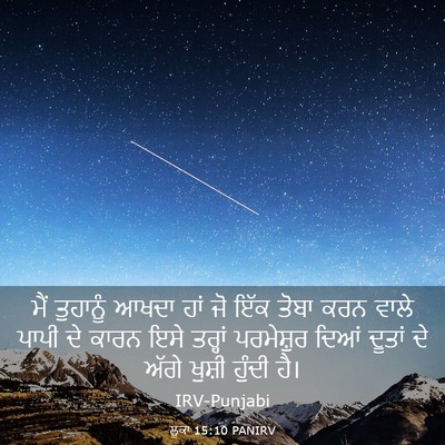 Picture 03 - ਲੂਕਾ 15:10 PANIRV - ਮੈਂ ਤੁਹਾਨੂੰ ਆਖਦਾ - Bible Verse Picture