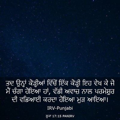 Picture 03 - ਲੂਕਾ 17:15 PANIRV - ਤਦ ਉਨ੍ਹਾਂ - Bible Verse Picture