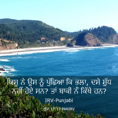 Picture 03 - ਲੂਕਾ 17:17 PANIRV - ਯਿਸੂ ਨੇ ਉਸ ਨੂੰ - Bible Verse Picture