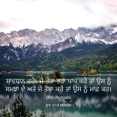 Picture 03 - ਲੂਕਾ 17:3 PANIRV - ਸਾਵਧਾਨ ਰਹੋ! ਜੇ ਤੇਰਾ - Bible Verse Picture