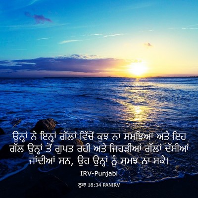 Picture 03 - ਲੂਕਾ 18:34 PANIRV - ਉਨ੍ਹਾਂ ਨੇ ਇਨ੍ਹਾਂ - Bible Verse Picture