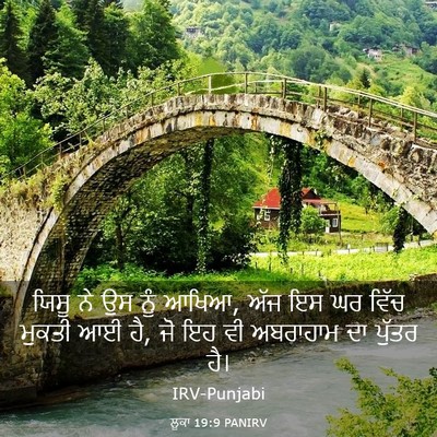 Picture 03 - ਲੂਕਾ 19:9 PANIRV - ਯਿਸੂ ਨੇ ਉਸ ਨੂੰ - Bible Verse Picture