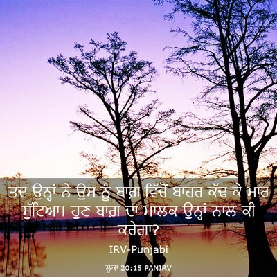 Picture 03 - ਲੂਕਾ 20:15 PANIRV - ਤਦ ਉਨ੍ਹਾਂ ਨੇ ਉਸ ਨੂੰ - Bible Verse Picture