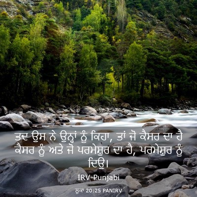 Picture 03 - ਲੂਕਾ 20:25 PANIRV - ਤਦ ਉਸ ਨੇ ਉਨ੍ਹਾਂ ਨੂੰ - Bible Verse Picture