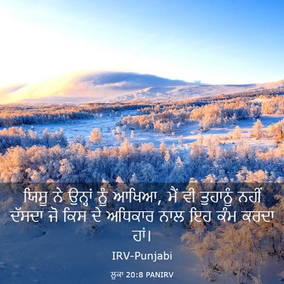 Picture 03 - ਲੂਕਾ 20:8 PANIRV - ਯਿਸੂ ਨੇ ਉਨ੍ਹਾਂ ਨੂੰ - Bible Verse Picture