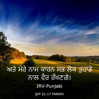 Picture 03 - ਲੂਕਾ 21:17 PANIRV - ਅਤੇ ਮੇਰੇ ਨਾਮ ਕਾਰਨ - Bible Verse Picture