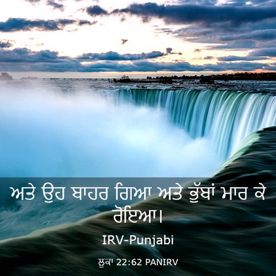 Picture 03 - ਲੂਕਾ 22:62 PANIRV - ਅਤੇ ਉਹ ਬਾਹਰ ਗਿਆ ਅਤੇ - Bible Verse Picture