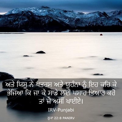 Picture 03 - ਲੂਕਾ 22:8 PANIRV - ਅਤੇ ਯਿਸੂ ਨੇ ਪਤਰਸ - Bible Verse Picture