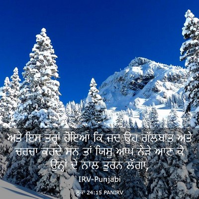 Picture 03 - ਲੂਕਾ 24:15 PANIRV - ਅਤੇ ਇਸ ਤਰ੍ਹਾਂ ਹੋਇਆ - Bible Verse Picture