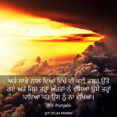 Picture 03 - ਲੂਕਾ 24:24 PANIRV - ਅਤੇ ਸਾਡੇ ਨਾਲ ਦਿਆਂ - Bible Verse Picture