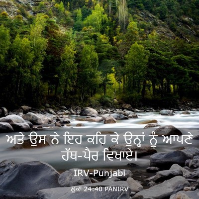 Picture 03 - ਲੂਕਾ 24:40 PANIRV - ਅਤੇ ਉਸ ਨੇ ਇਹ ਕਹਿ ਕੇ - Bible Verse Picture