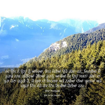 Picture 03 - ਲੂਕਾ 24:44 PANIRV - ਤਦ ਉਸ ਨੇ ਉਨ੍ਹਾਂ ਨੂੰ - Bible Verse Picture