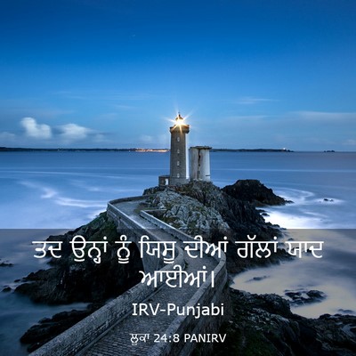 Picture 03 - ਲੂਕਾ 24:8 PANIRV - ਤਦ ਉਨ੍ਹਾਂ ਨੂੰ ਯਿਸੂ - Bible Verse Picture