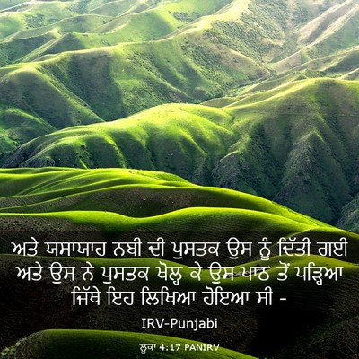 Picture 03 - ਲੂਕਾ 4:17 PANIRV - ਅਤੇ ਯਸਾਯਾਹ ਨਬੀ ਦੀ - Bible Verse Picture