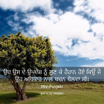 Picture 03 - ਲੂਕਾ 4:32 PANIRV - ਉਹ ਉਸ ਦੇ ਉਪਦੇਸ਼ ਨੂੰ - Bible Verse Picture