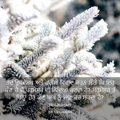 Picture 03 - ਲੂਕਾ 5:21 PANIRV - ਤਦ ਉਪਦੇਸ਼ਕ ਅਤੇ - Bible Verse Picture