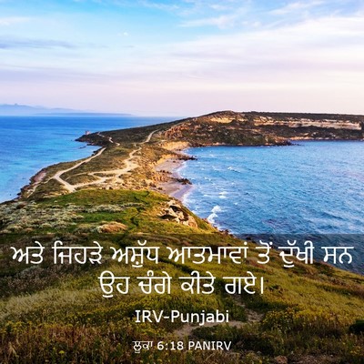 Picture 03 - ਲੂਕਾ 6:18 PANIRV - ਅਤੇ ਜਿਹੜੇ ਅਸ਼ੁੱਧ - Bible Verse Picture