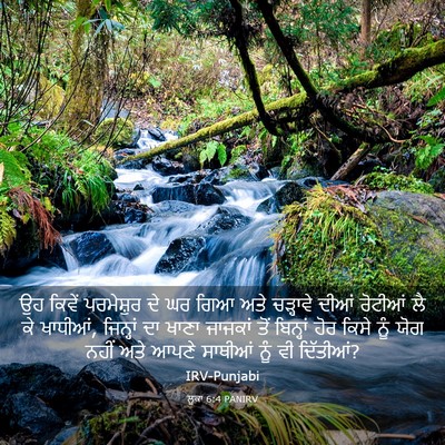 Picture 03 - ਲੂਕਾ 6:4 PANIRV - ਉਹ ਕਿਵੇਂ ਪਰਮੇਸ਼ੁਰ - Bible Verse Picture